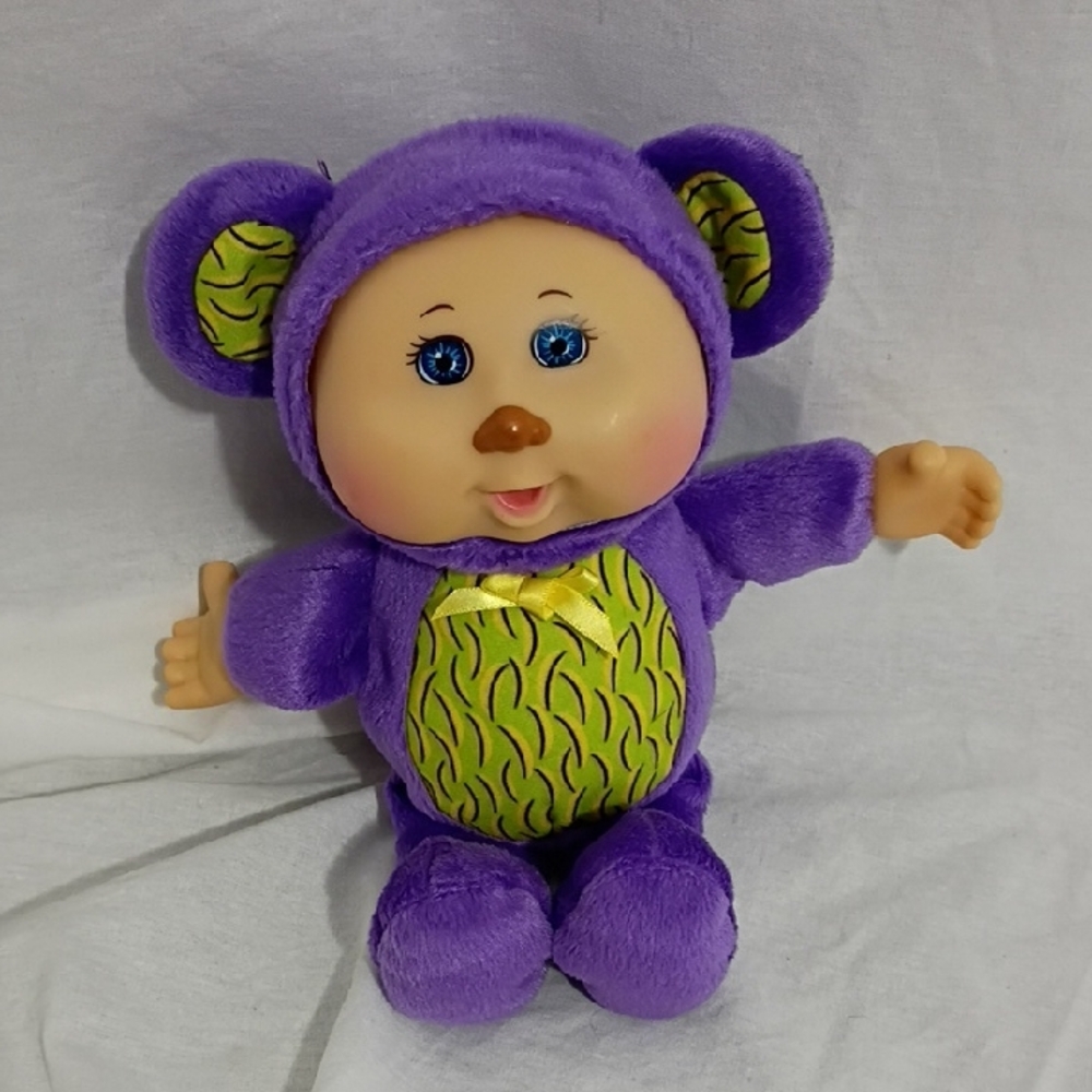 EUC Cabbage Patch Cuties Mignon Monkey Thumb Sucking 10" Plush Purple & Green